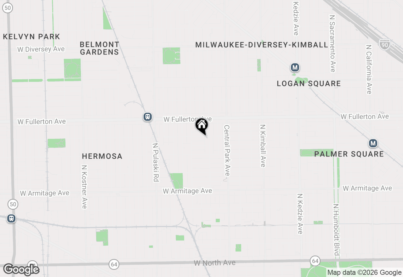 Map of 3721 W Belden Avenue #1, Chicago, IL 60647