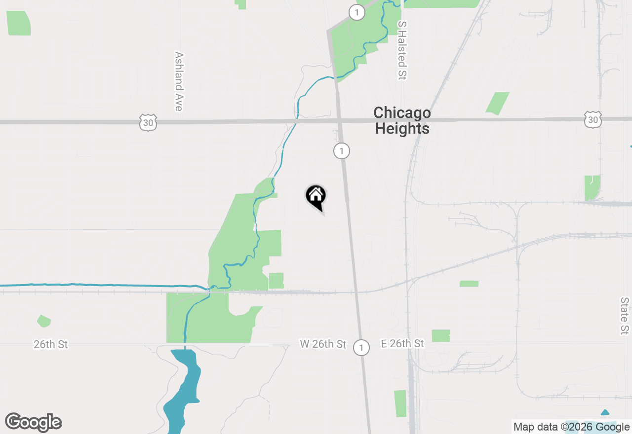 Map of 63 Hickory Street, Chicago Heights, IL 60411