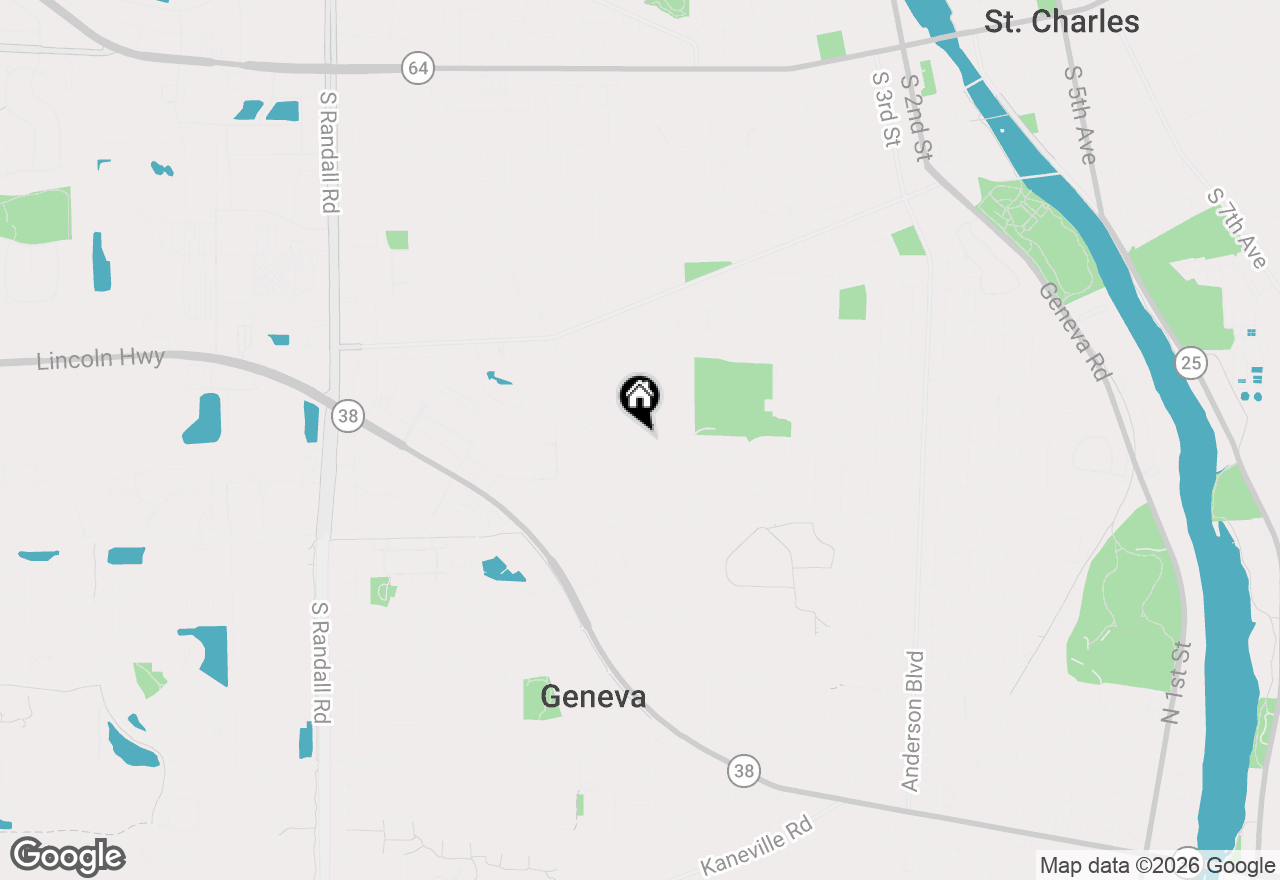 Map of 1260 Fellows Street, St. Charles, IL 60174