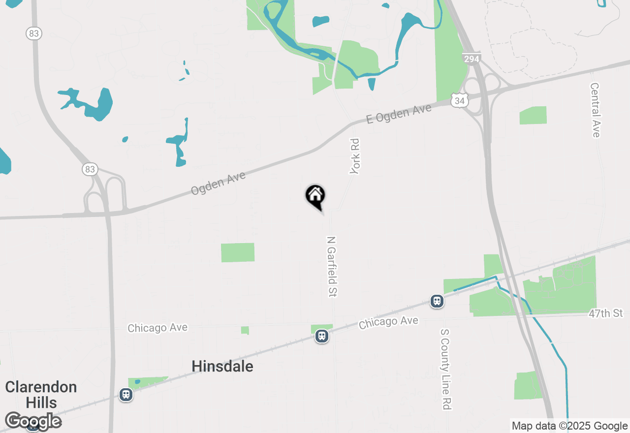 Map of 5 E Ayres Street, Hinsdale, IL 60521