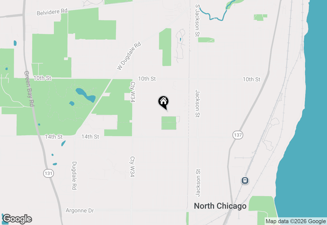 Map of 1213 Washington Park, Waukegan, IL 60085