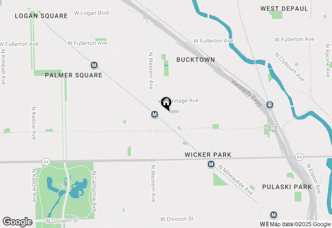 Map of 1870 N Oakley Avenue, Chicago, IL 60647
