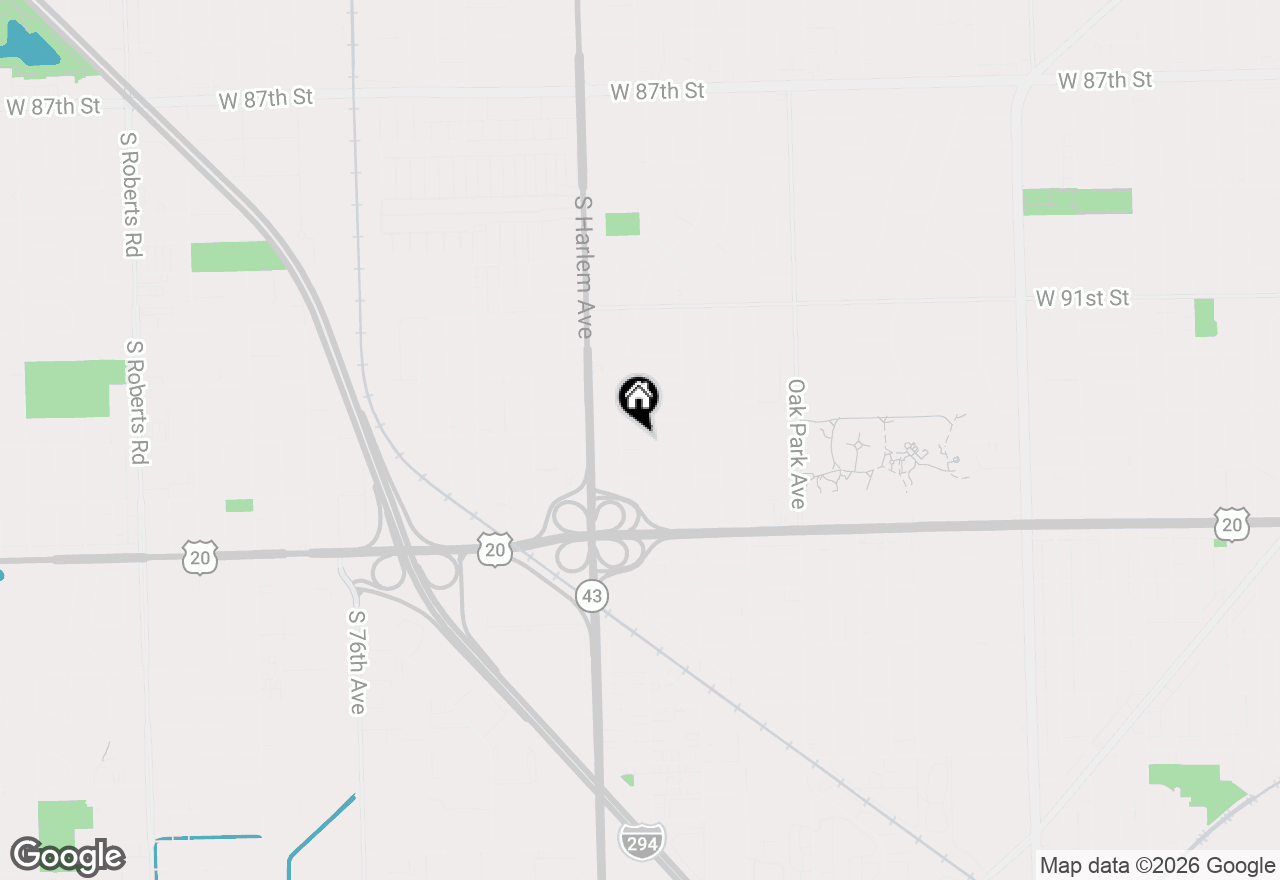 Map of 7110 W 93rd Place #PA, Oak Lawn, IL 60453