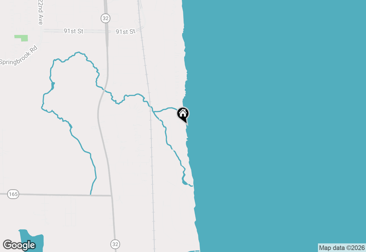 Map of 9851 Lakeshore Dr, Pleasant Prairie, WI 53158