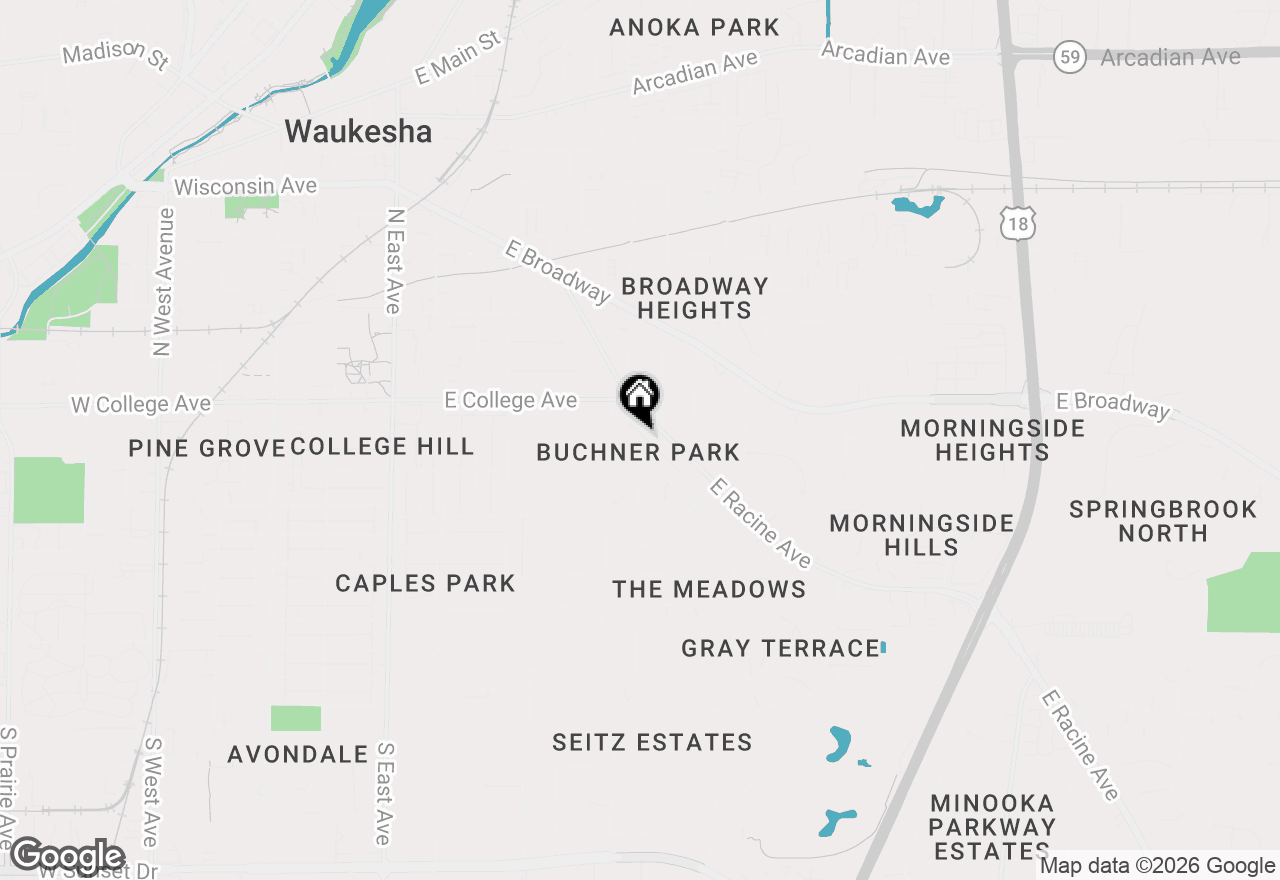 Map of 200 S Greenfield Ave, Waukesha, WI 53186