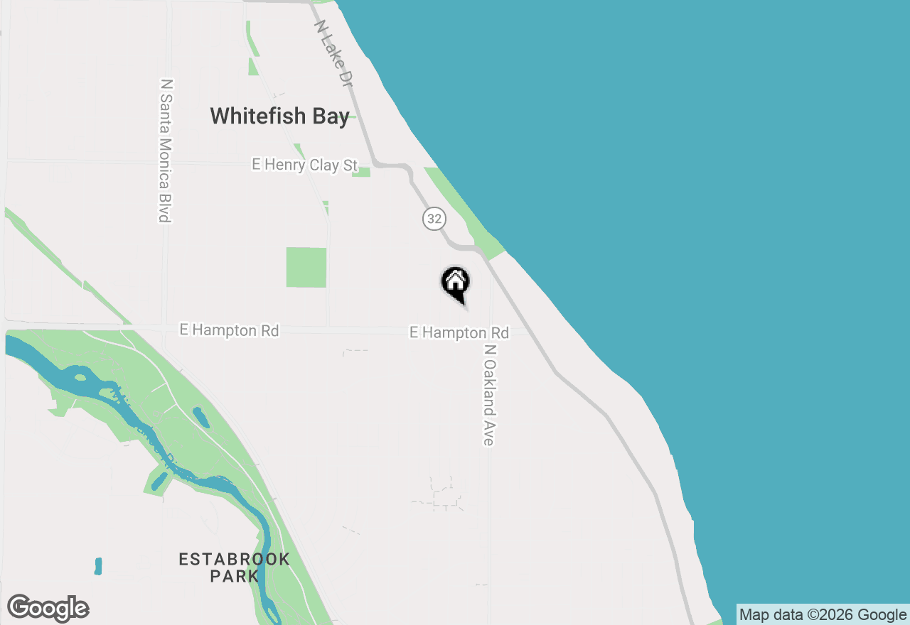 Map of 4832 N Newhall St, Whitefish Bay, WI 53217