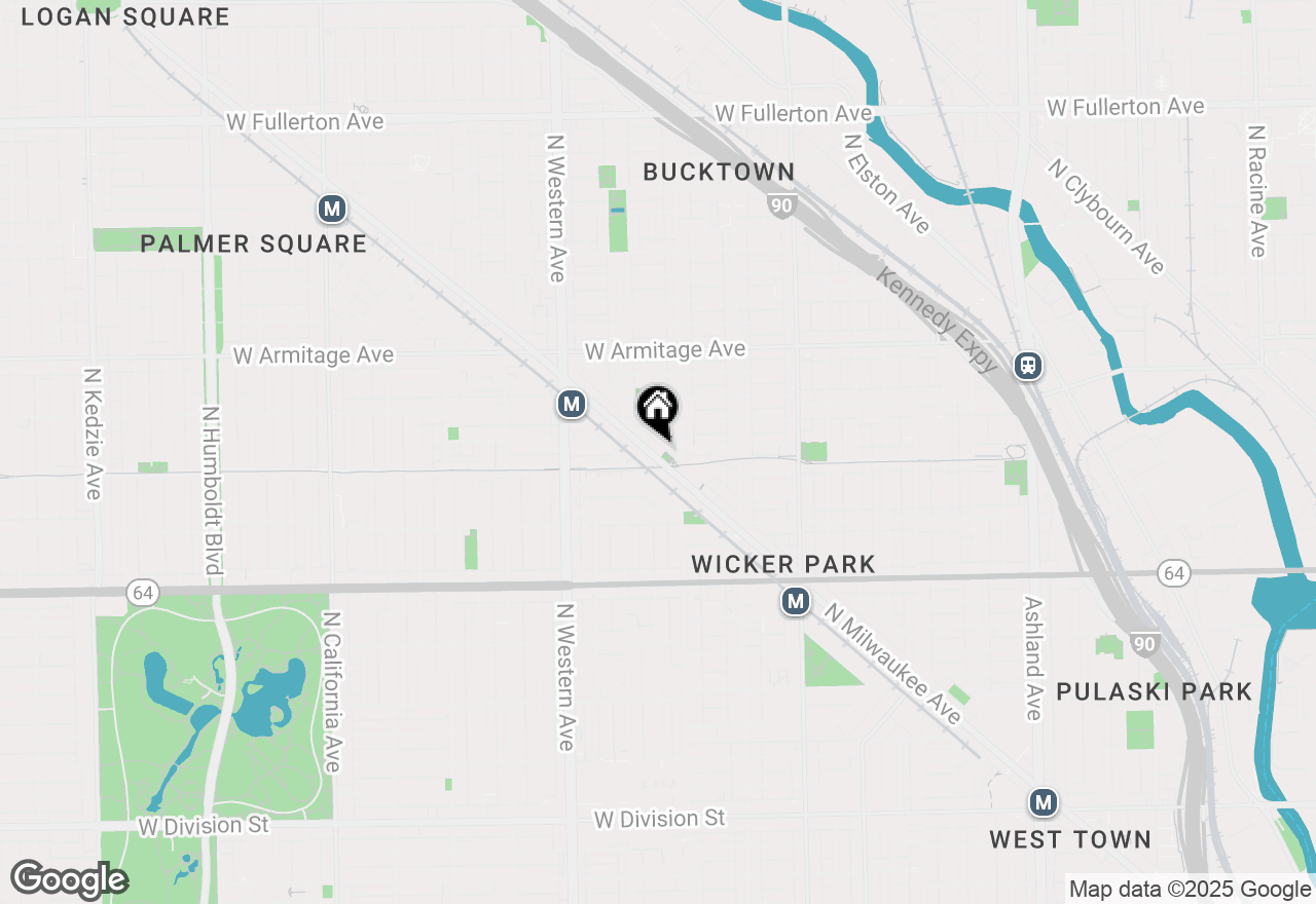 Map of 1815 N Milwaukee Avenue #402, Chicago, IL 60647