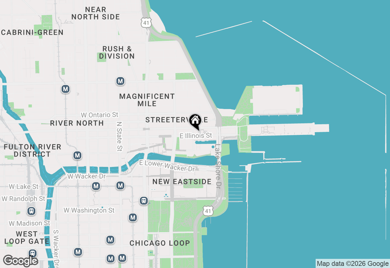 Map of 505 N Mcclurg Court #1705, Chicago, IL 60611