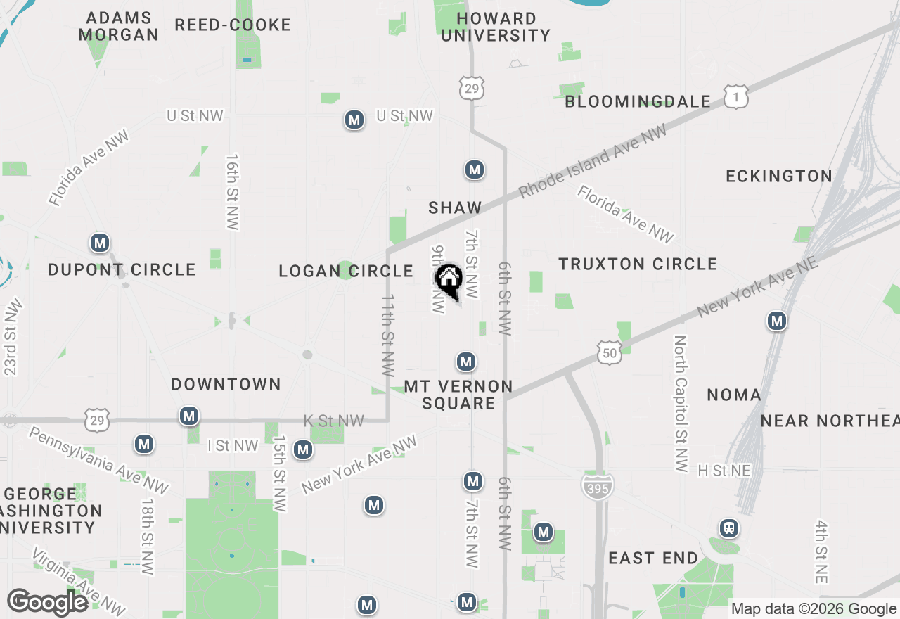 Map of 1316 8th Street Nw #1, Washington, DC 20001