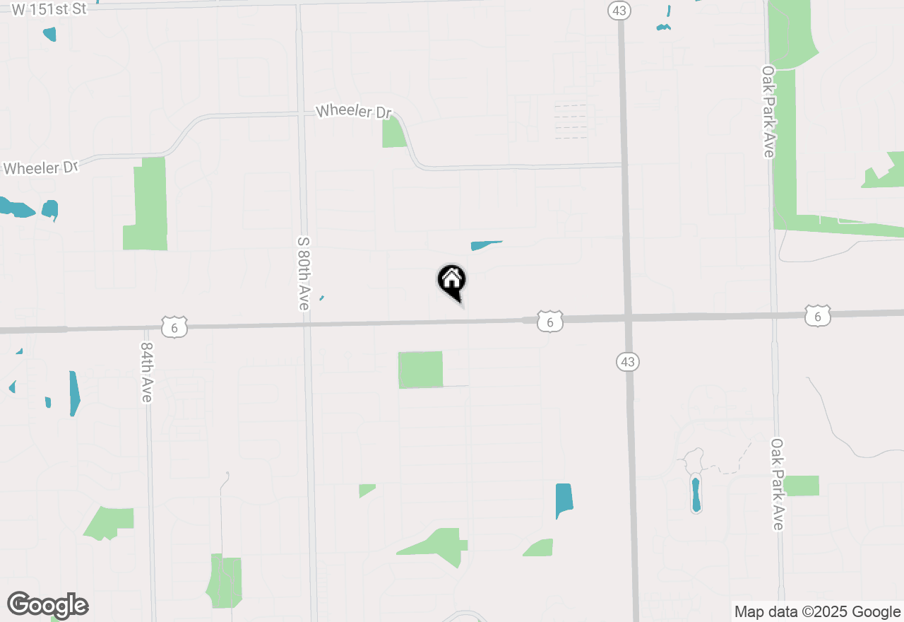 Map of 7620 W 159th Street, Orland Park, IL 60462