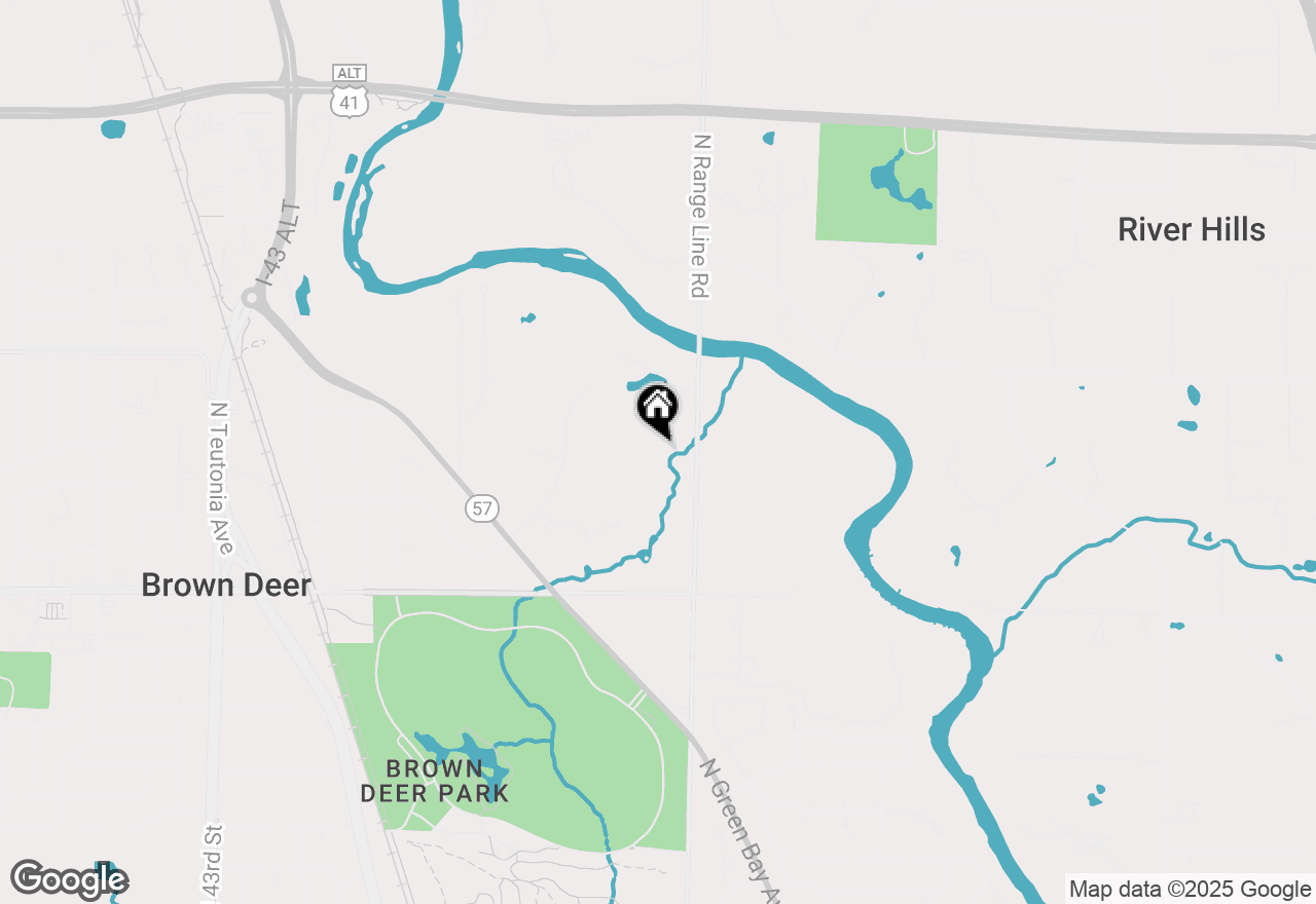 Map of 8245 N Range Line Rd, River Hills, WI 53217