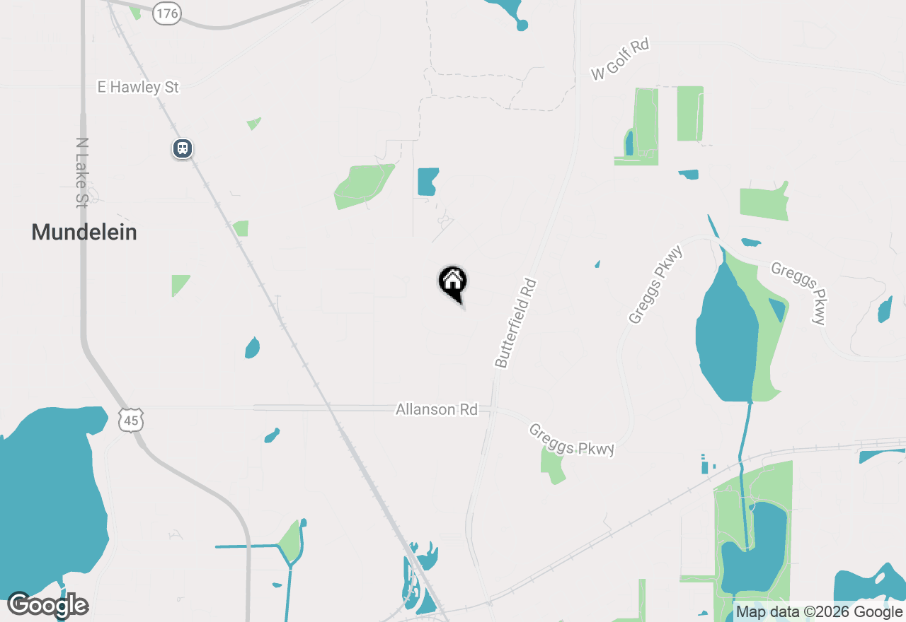 Map of 1227 Huntington Drive, Mundelein, IL 60060