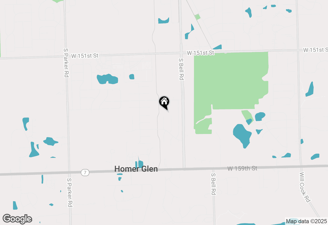 Map of 15507 S Willow Court, Homer Glen, IL 60491