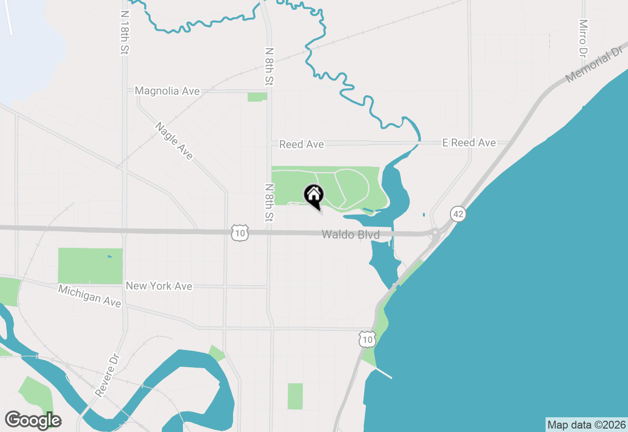 Map of 511 Oak St, Manitowoc, WI 54220