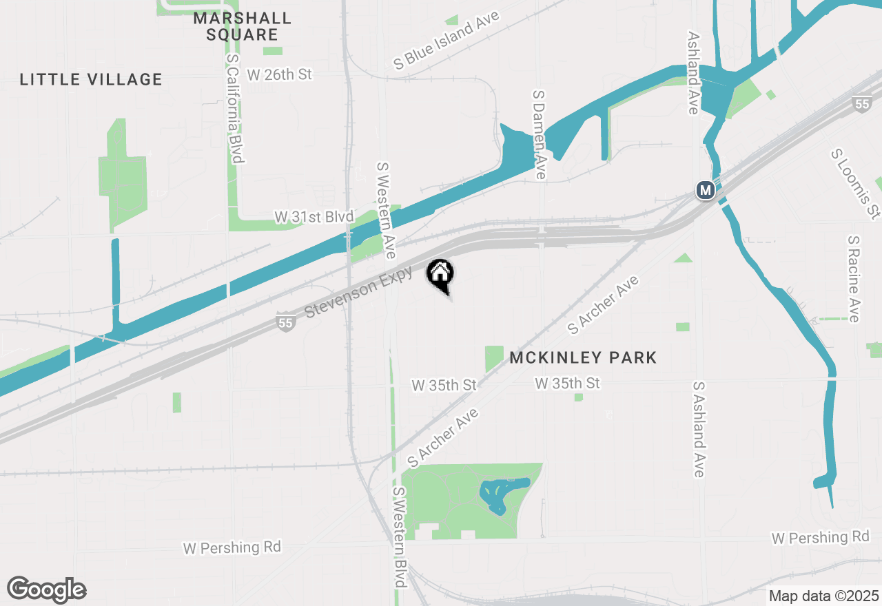 Map of 3266 S Bell Avenue, Chicago, IL 60608