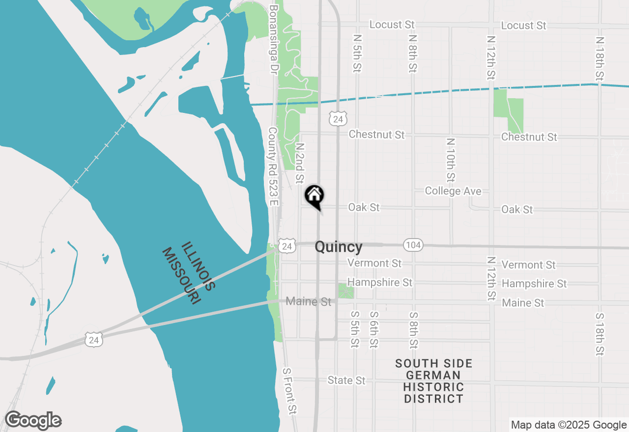 Map of 521 N 3rd, Quincy, IL 62301