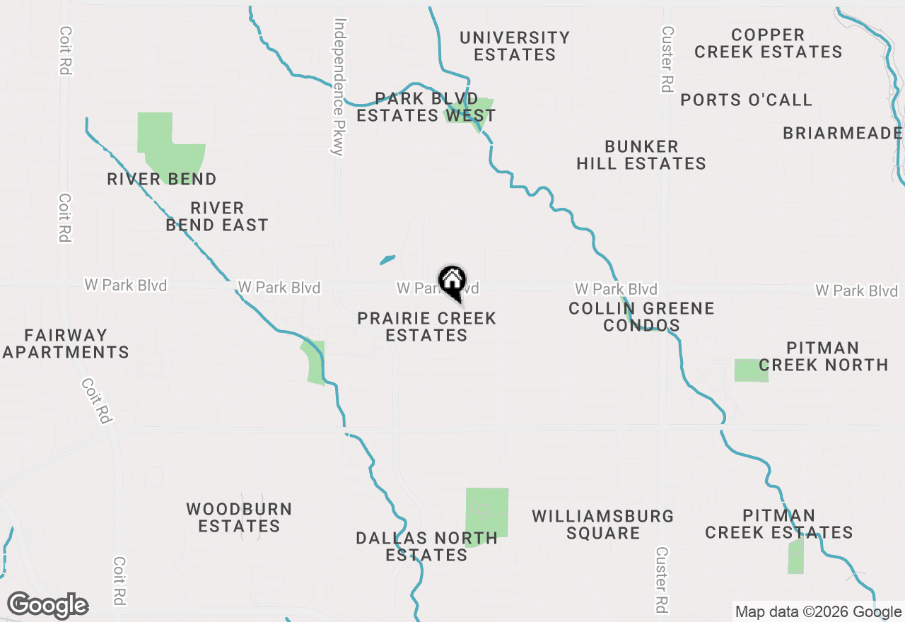 Map of 2709 Prairie Creek Court, Plano, TX 75075