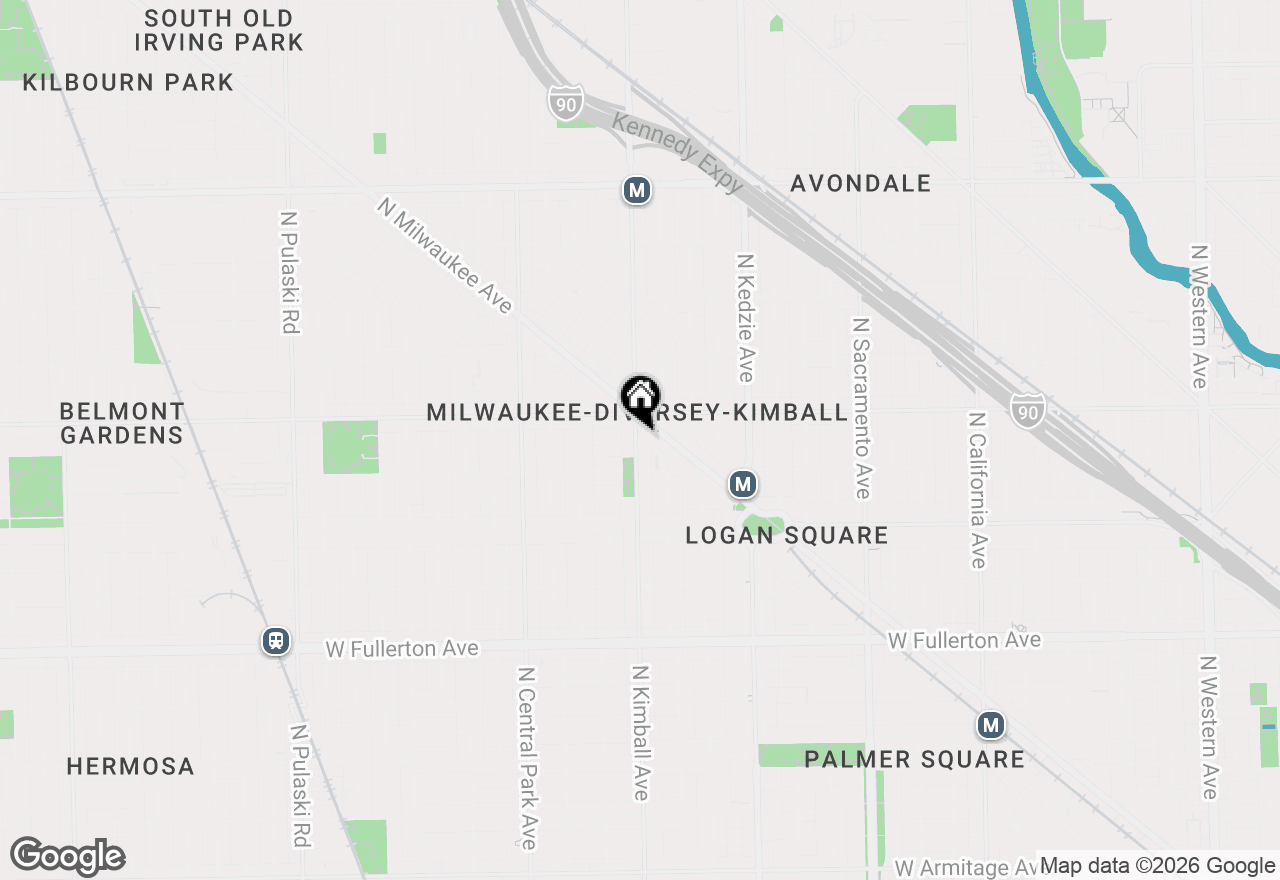 Map of 2735 N Kimball Avenue #5, Chicago, IL 60647