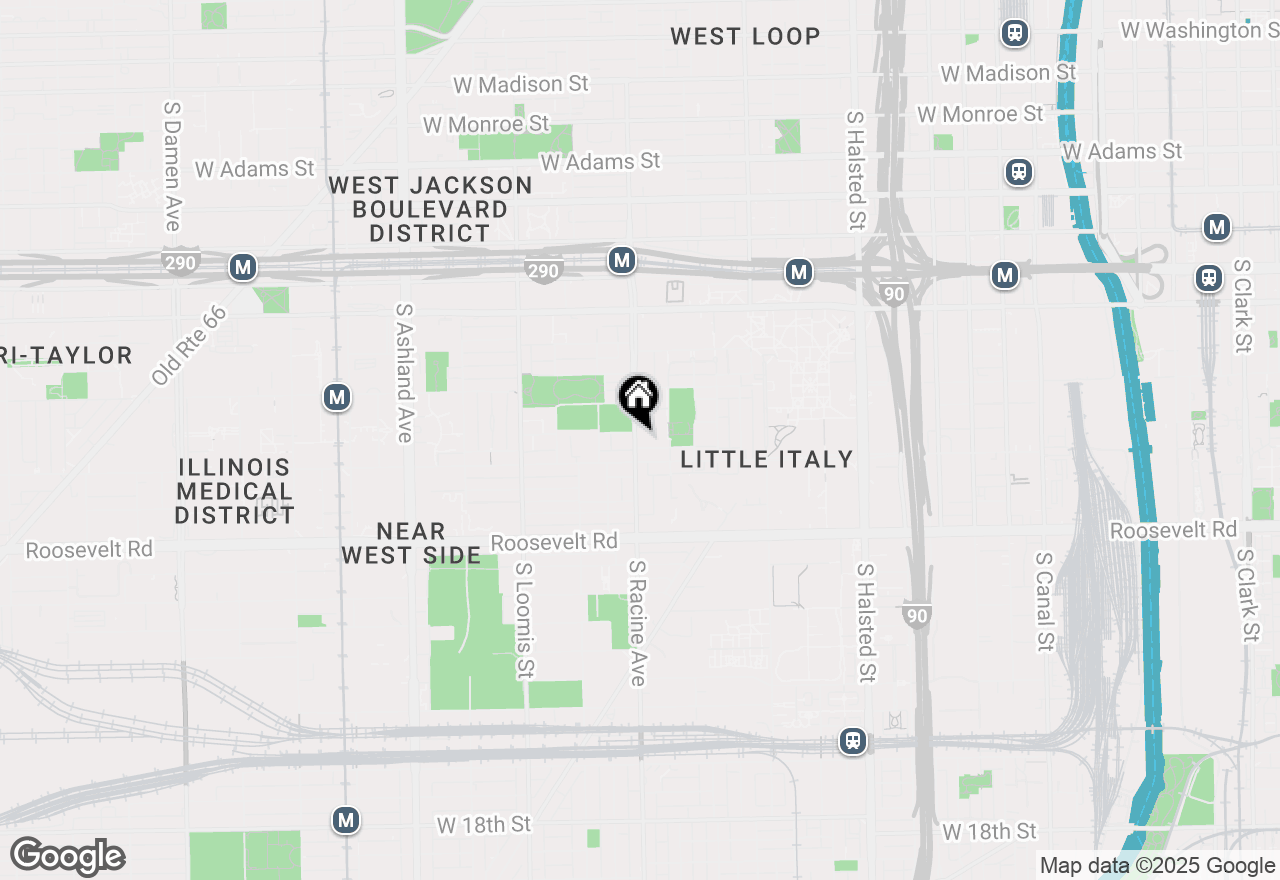 Map of 901 S Racine Avenue #D, Chicago, IL 60607