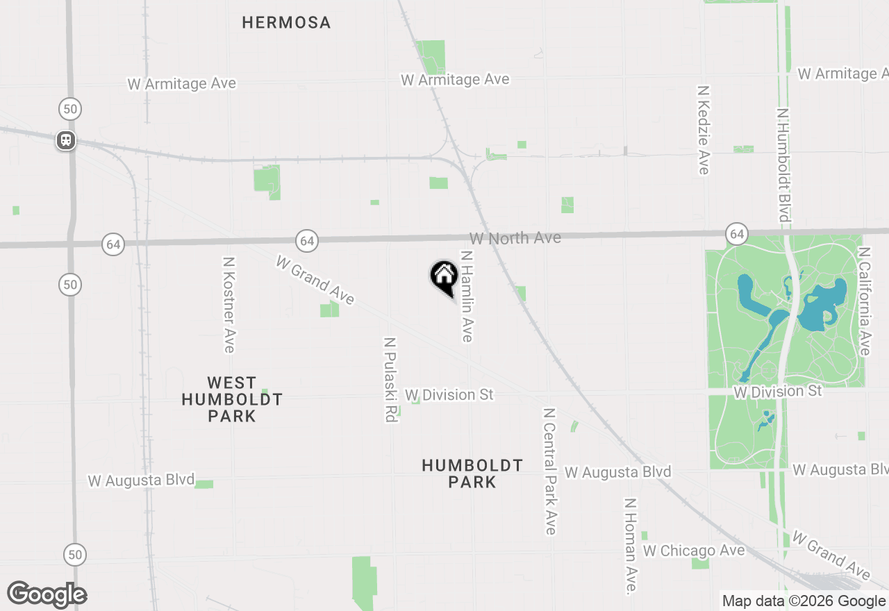 Map of 1414 N Avers Avenue, Chicago, IL 60651
