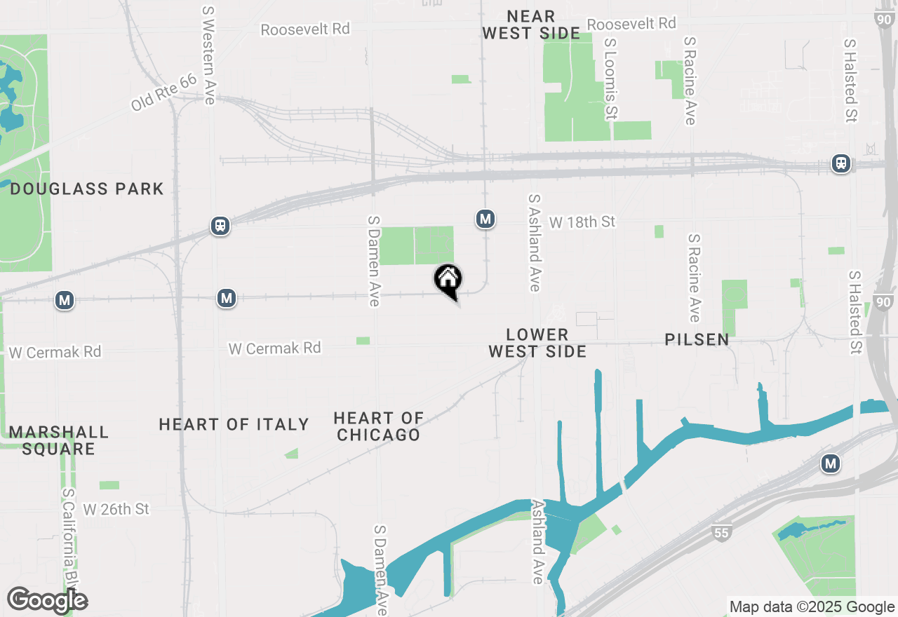 Map of 1809 W 21st Street, Chicago, IL 60608