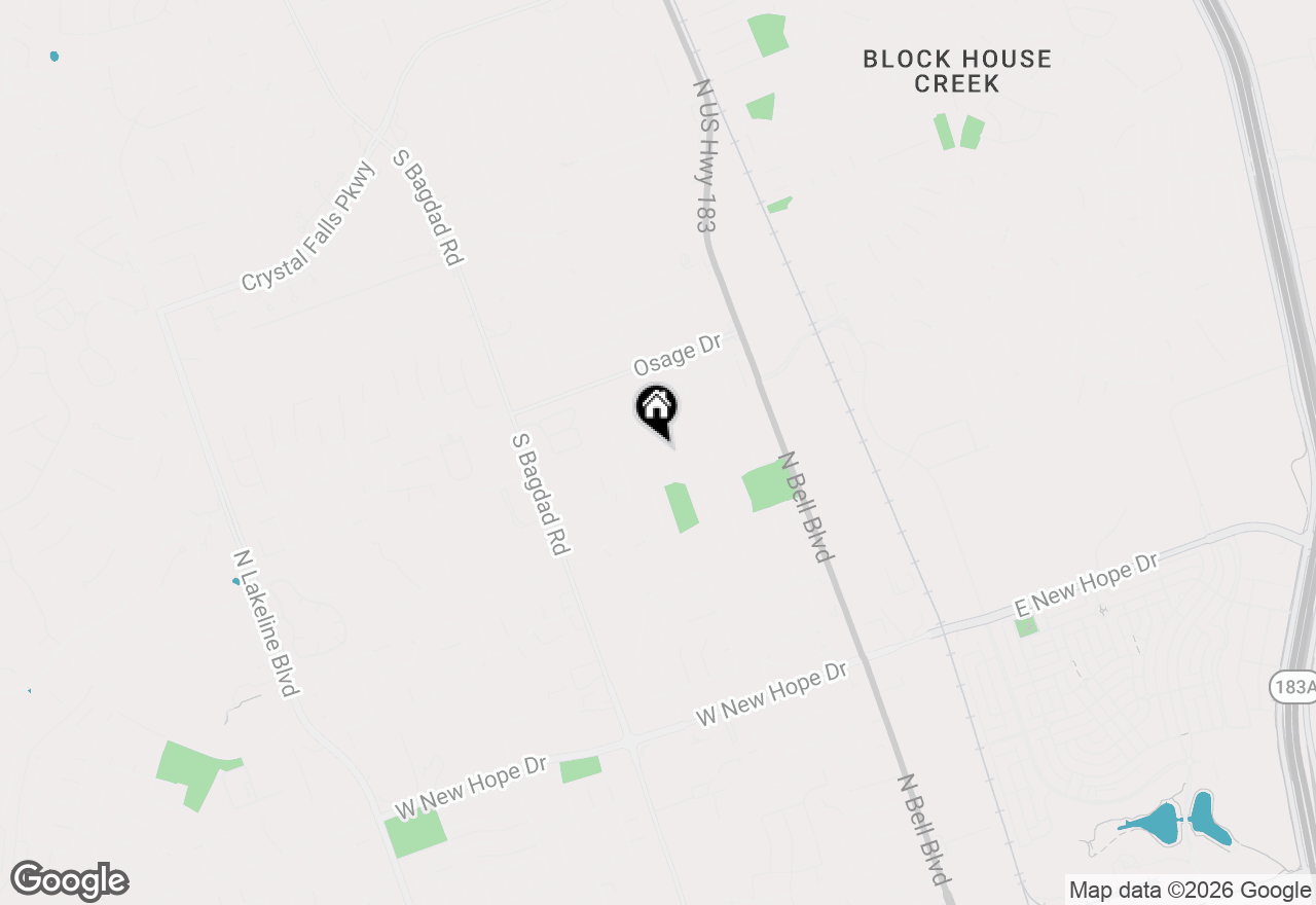 Map of 2516 Stapleford Dr, Cedar Park, TX 78613