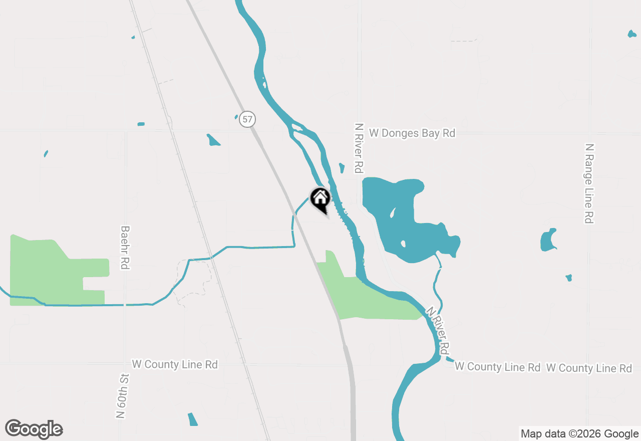 Map of 10064 N Cedarburg Rd, Mequon, WI 53092