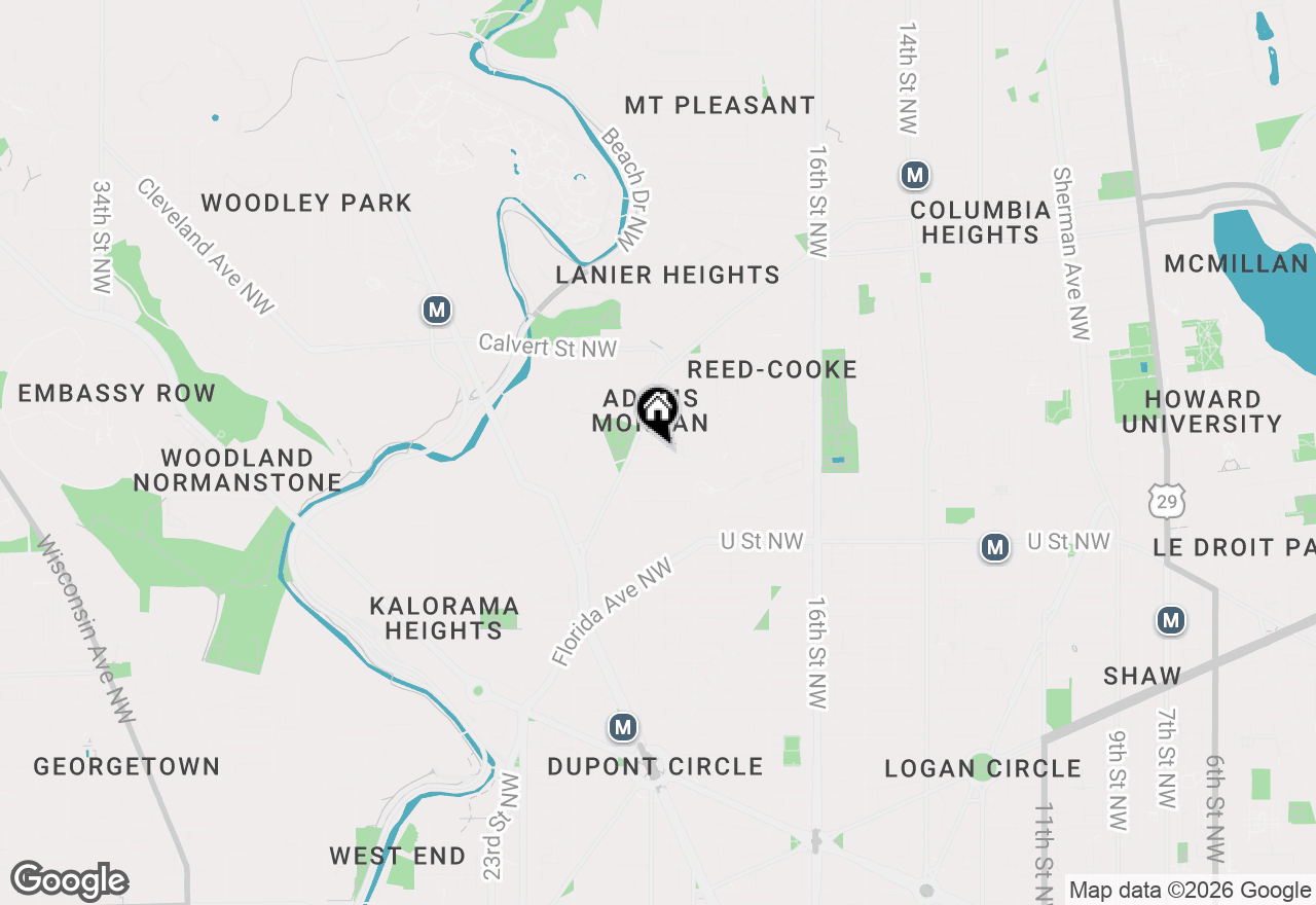 Map of 1837 Kalorama Road Nw #F, Washington, DC 20009