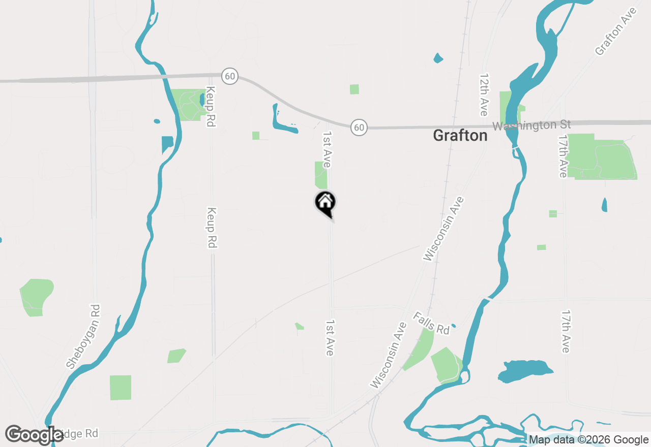 Map of 1651 1st Ave, Grafton, WI 53024