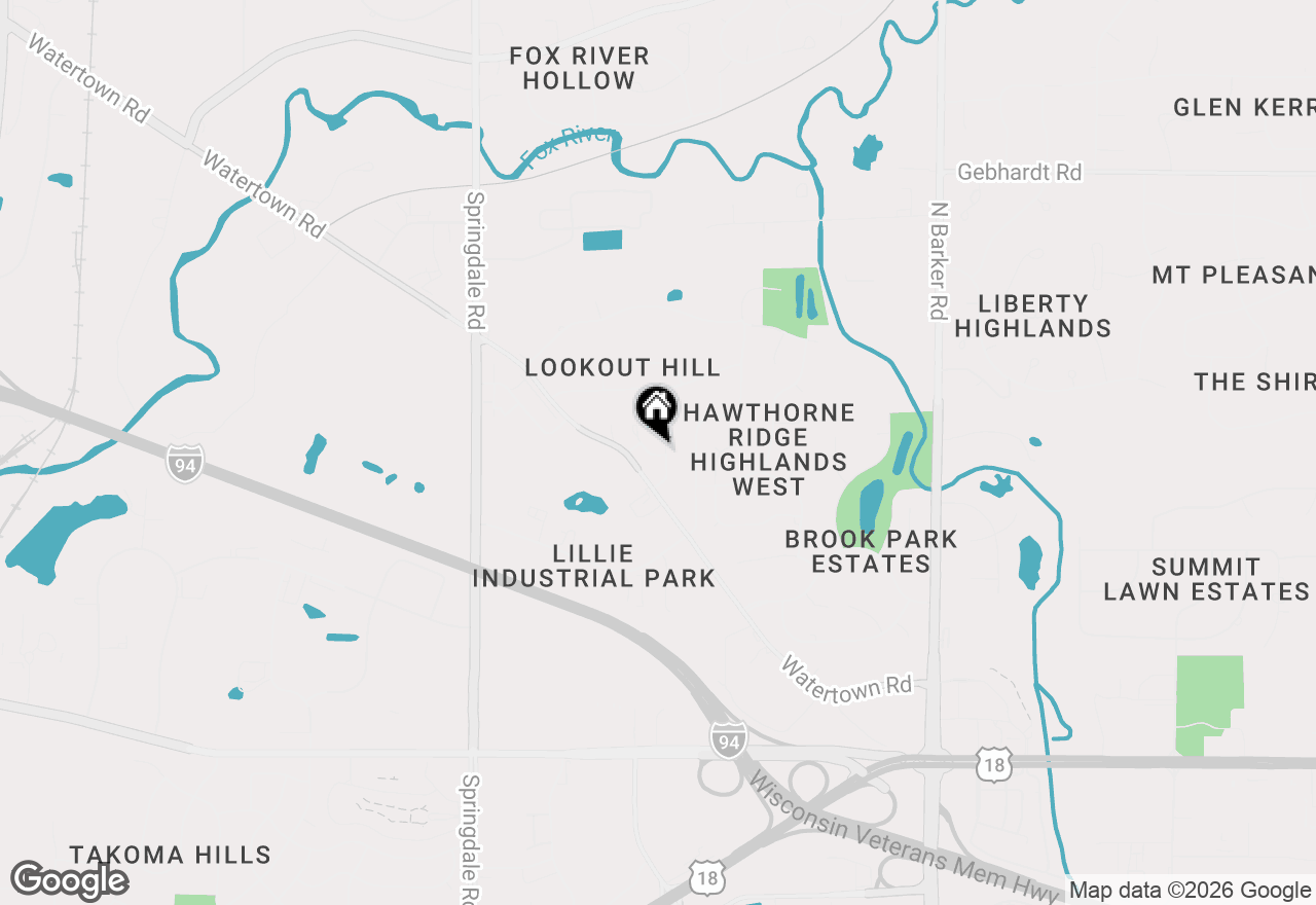 Map of 1040 Lansdowne Ct, Brookfield, WI 53045