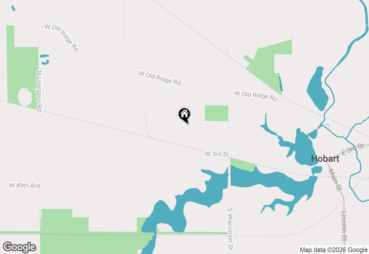Map of 1322 W 1st Place, Hobart, IN 46342
