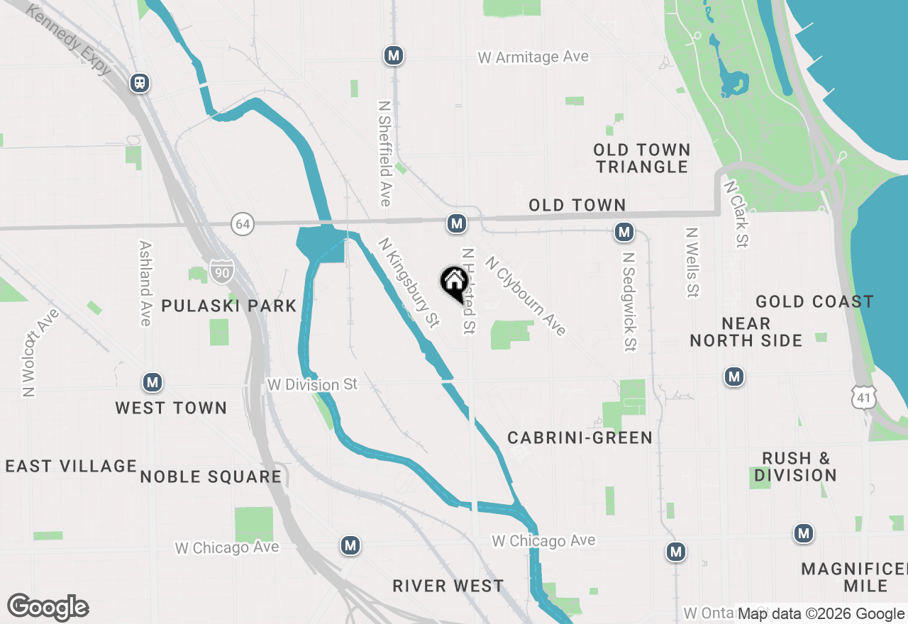 Map of 1415 N Dayton Street #C-3, Chicago, IL 60642