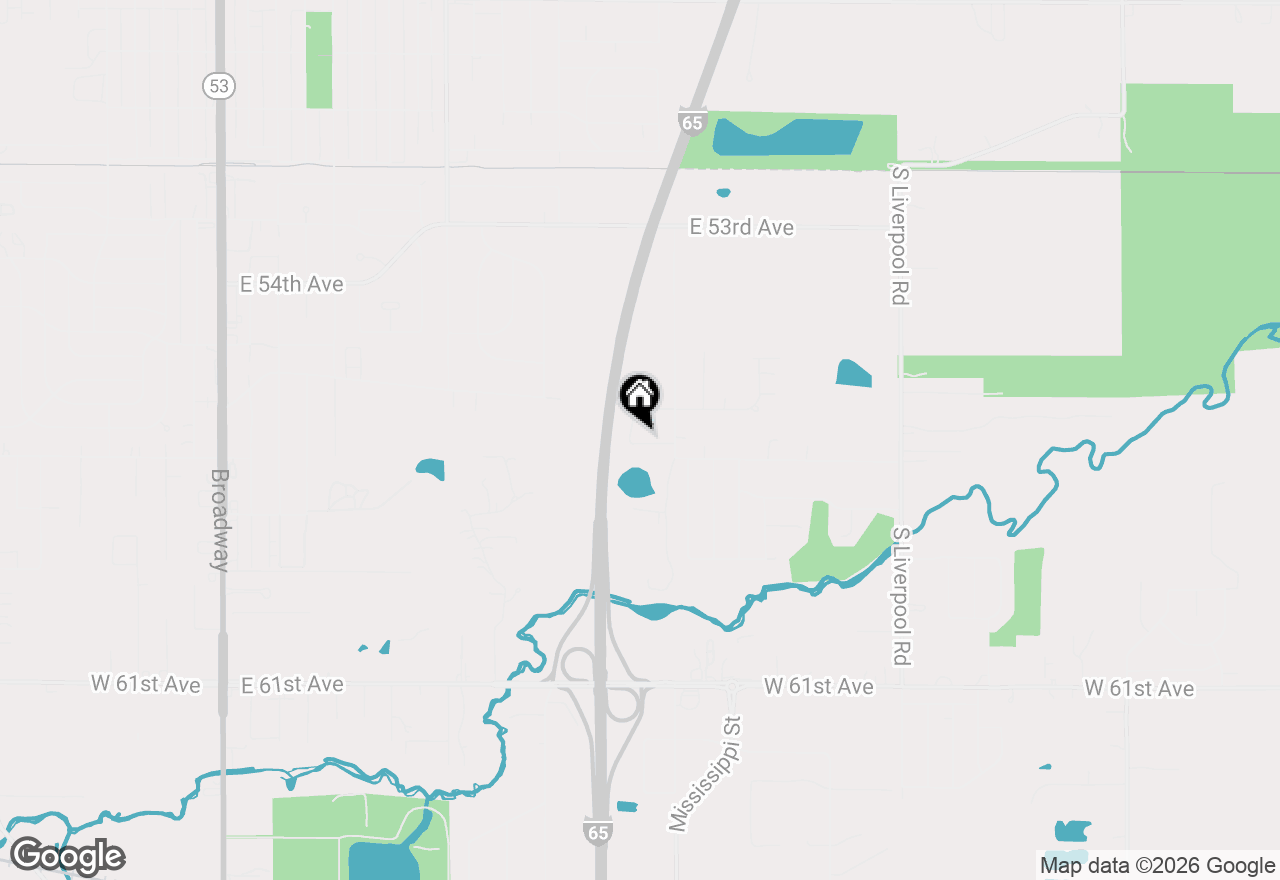 Map of 5613 Indiana Street, Hobart, IN 46342
