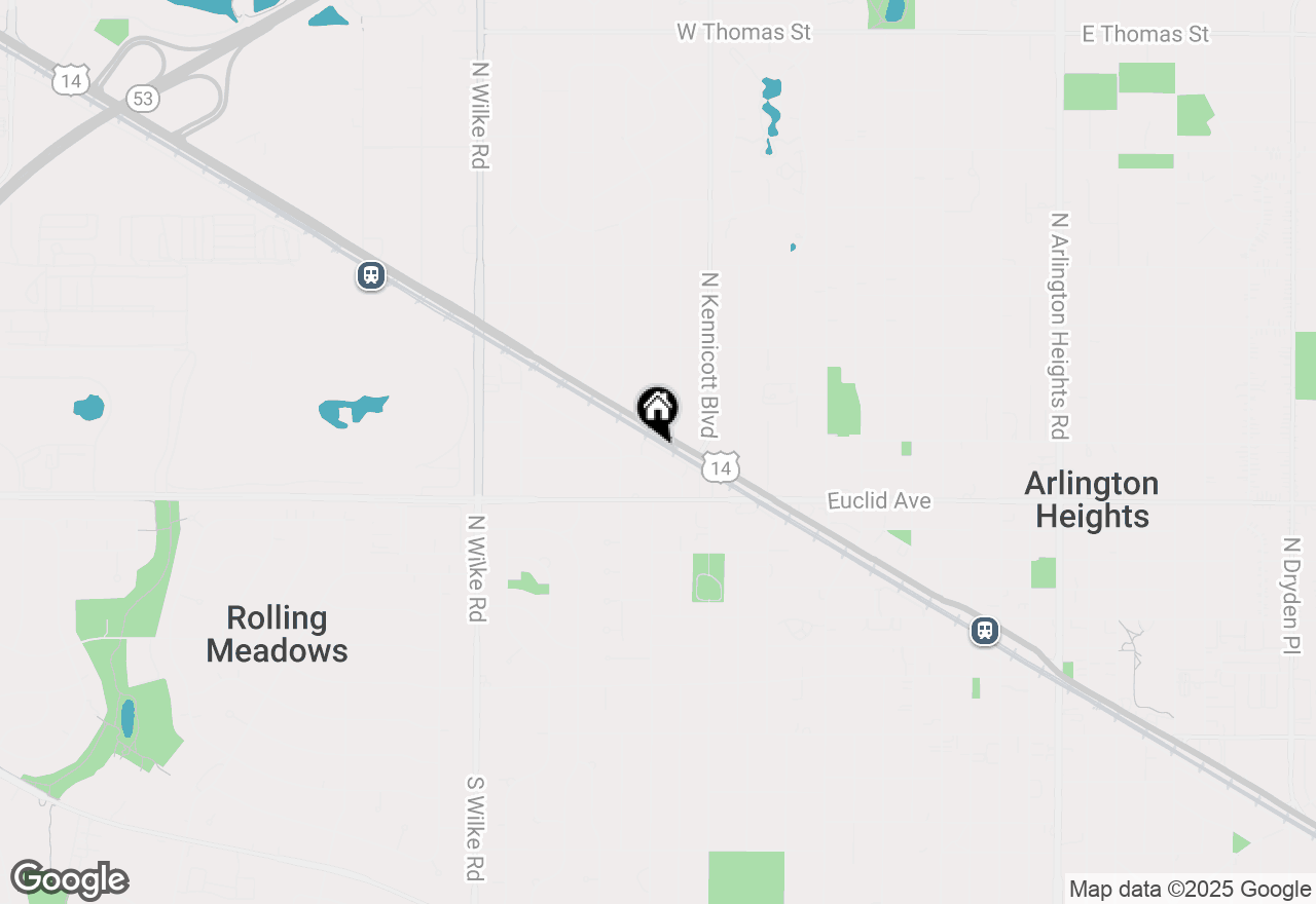 Map of 1116 W Hawthorne Street #B, Arlington Heights, IL 60005