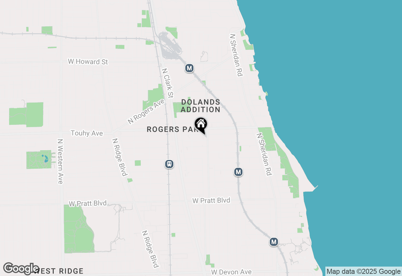 Map of 1620 W Estes Avenue #1S, Chicago, IL 60626