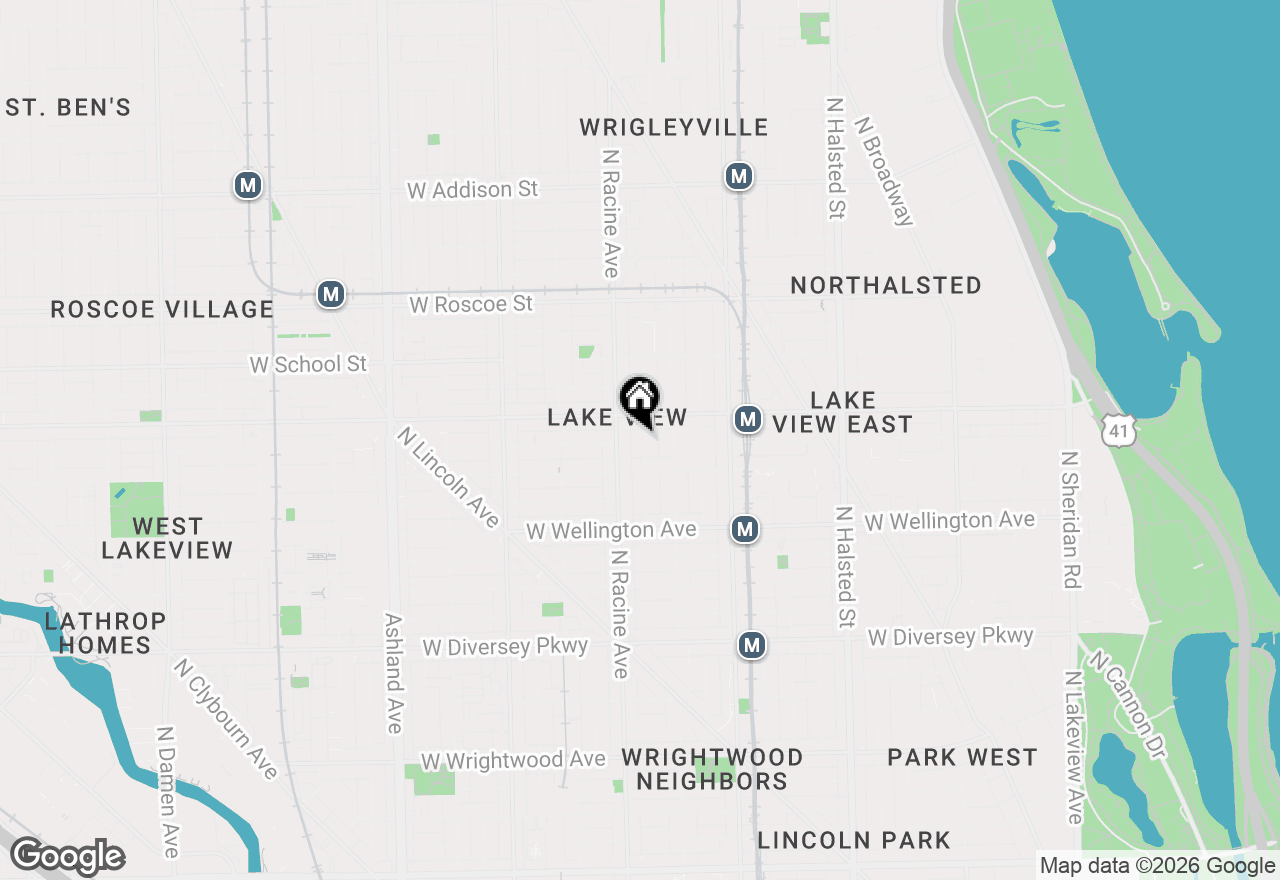 Map of 3130 N Clifton Avenue #2, Chicago, IL 60657