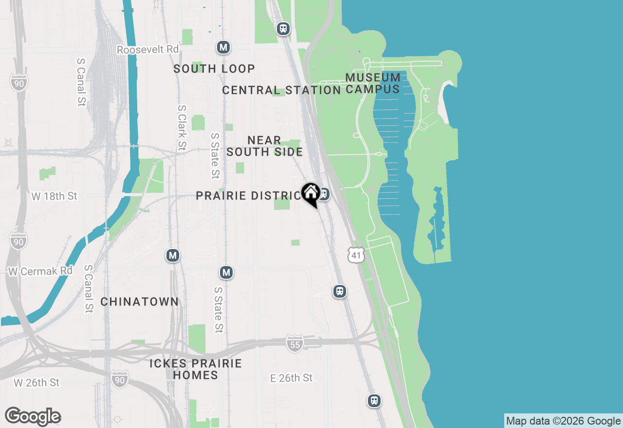 Map of 1901 S Calumet Avenue #807, Chicago, IL 60616