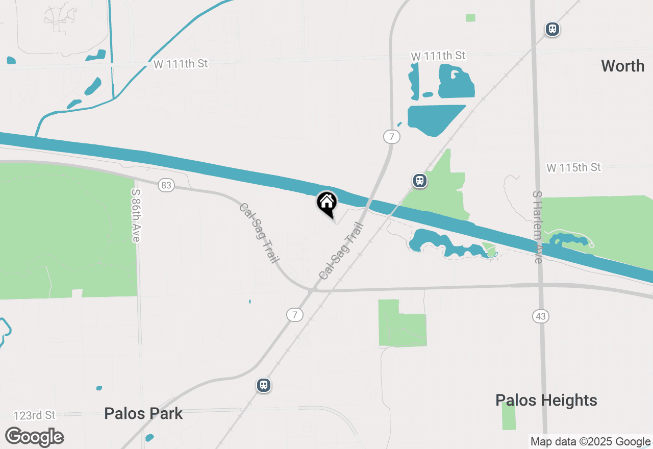 Map of 19 W Bay Road, Palos Heights, IL 60463