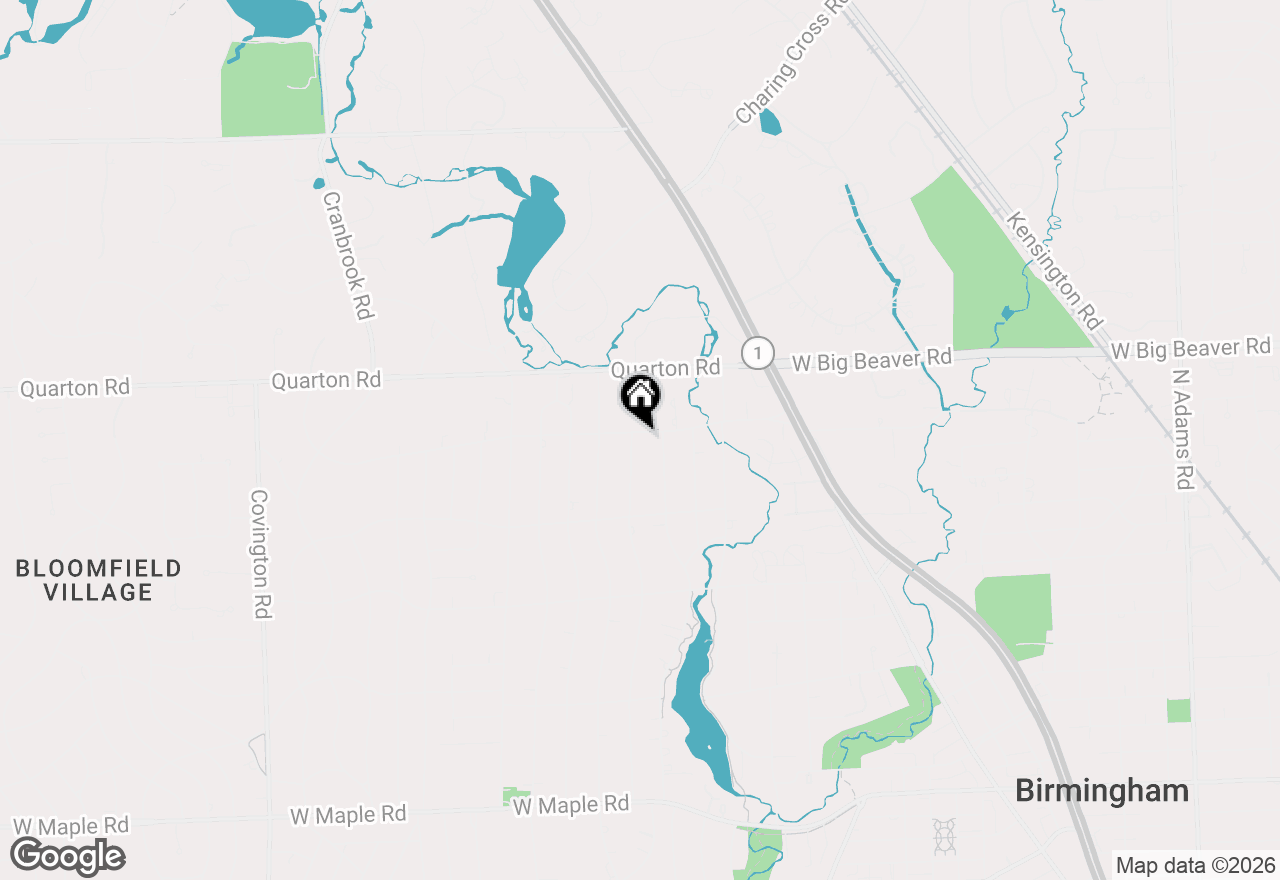 Map of 1360 Puritan Avenue, Birmingham, MI 48009