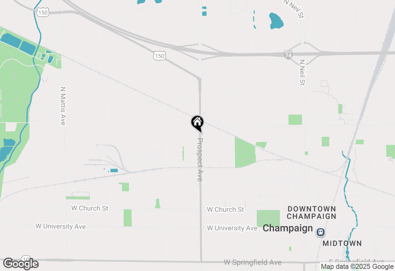 Map of 1009 N Prospect Avenue, Champaign, IL 61820