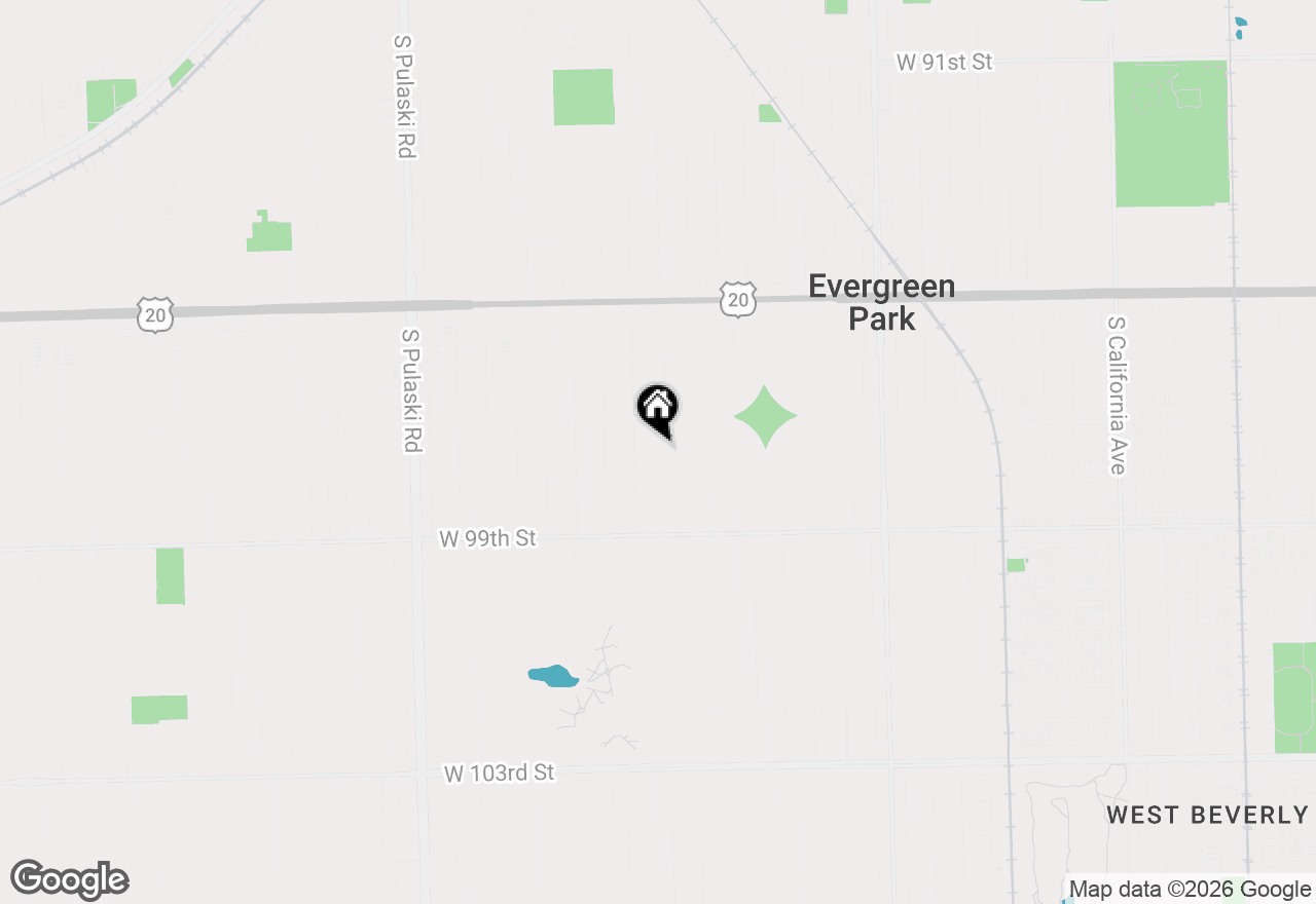 Map of 9737 S Central Park Avenue, Evergreen Park, IL 60805