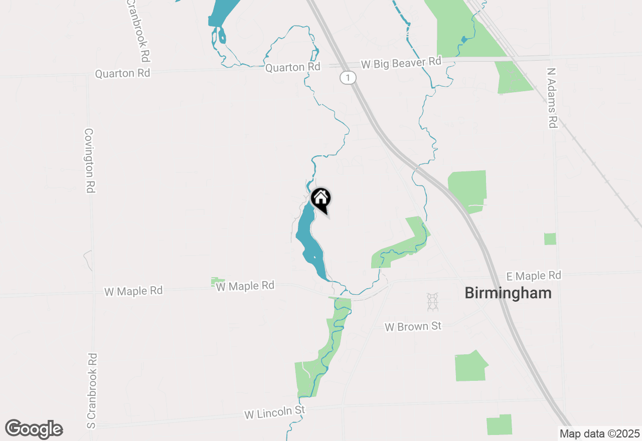 Map of 592 Lakeside Drive, Birmingham, MI 48009
