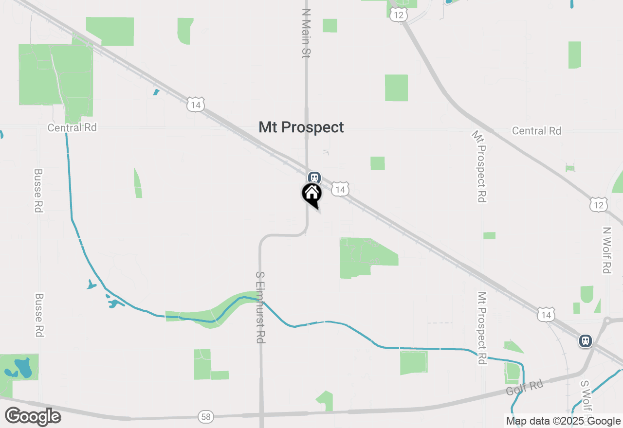 Map of 1 E Milburn Avenue, Mount Prospect, IL 60056