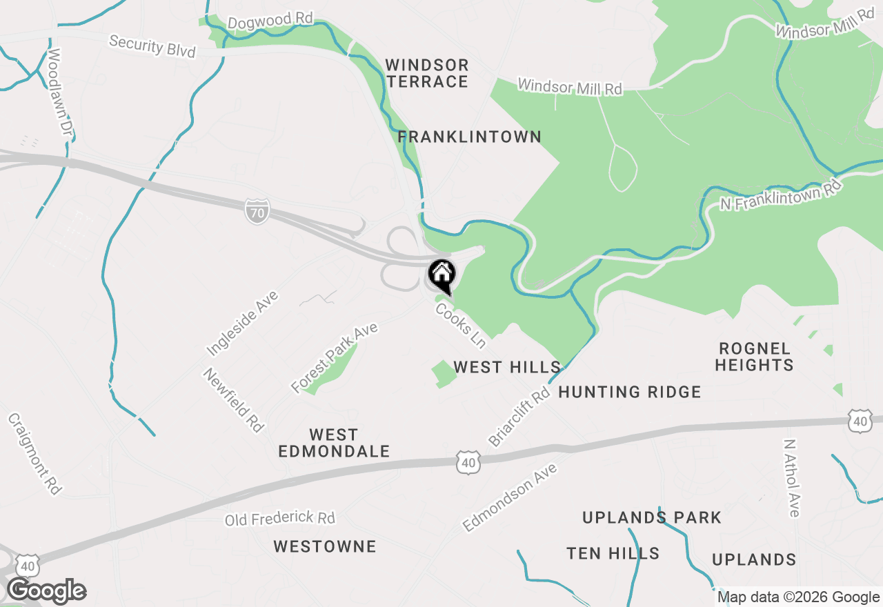 Map of 1215 Cooks Lane, Baltimore, MD 21229