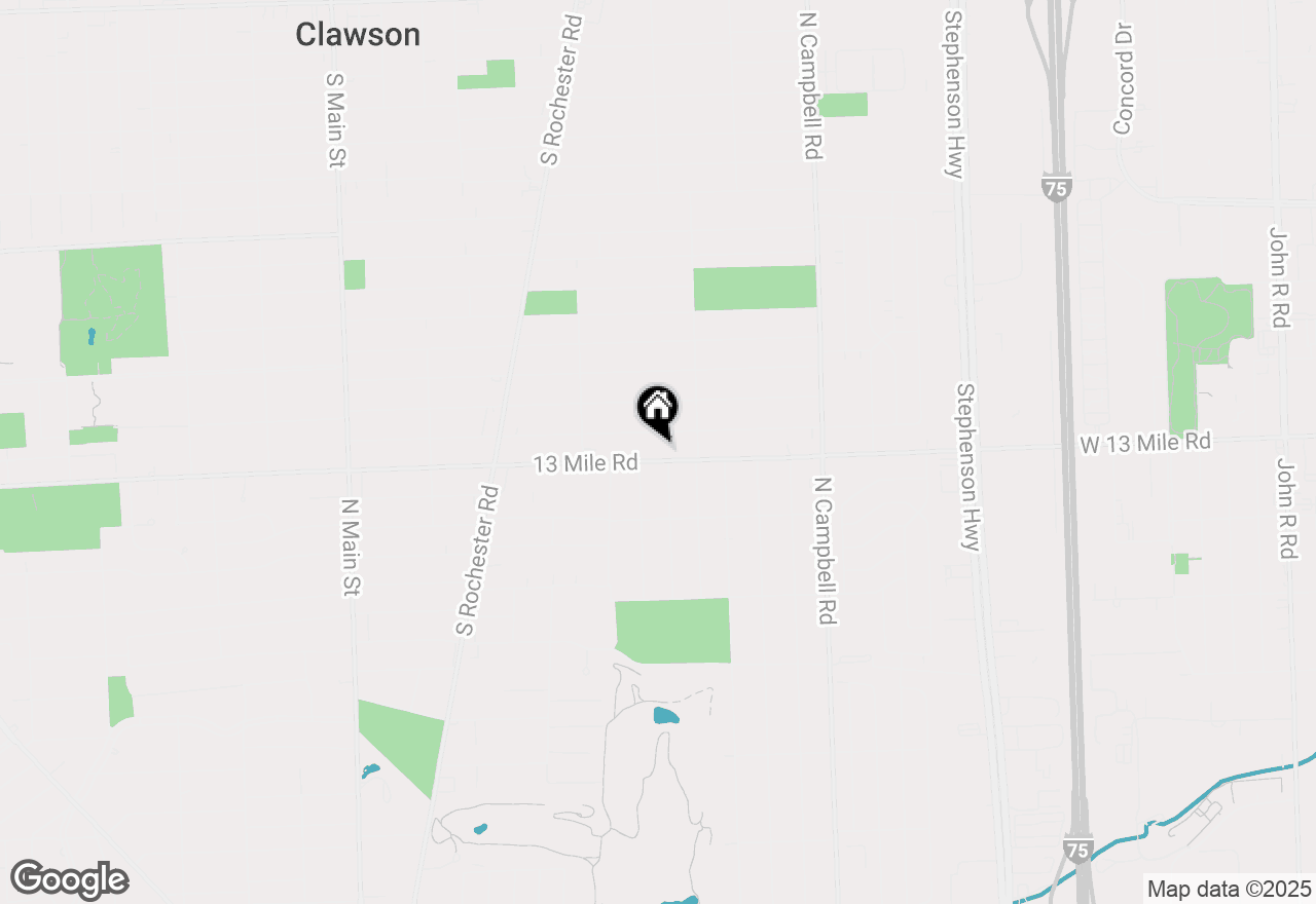 Map of 1023 E 13 Mile Road, Royal Oak, MI 48073