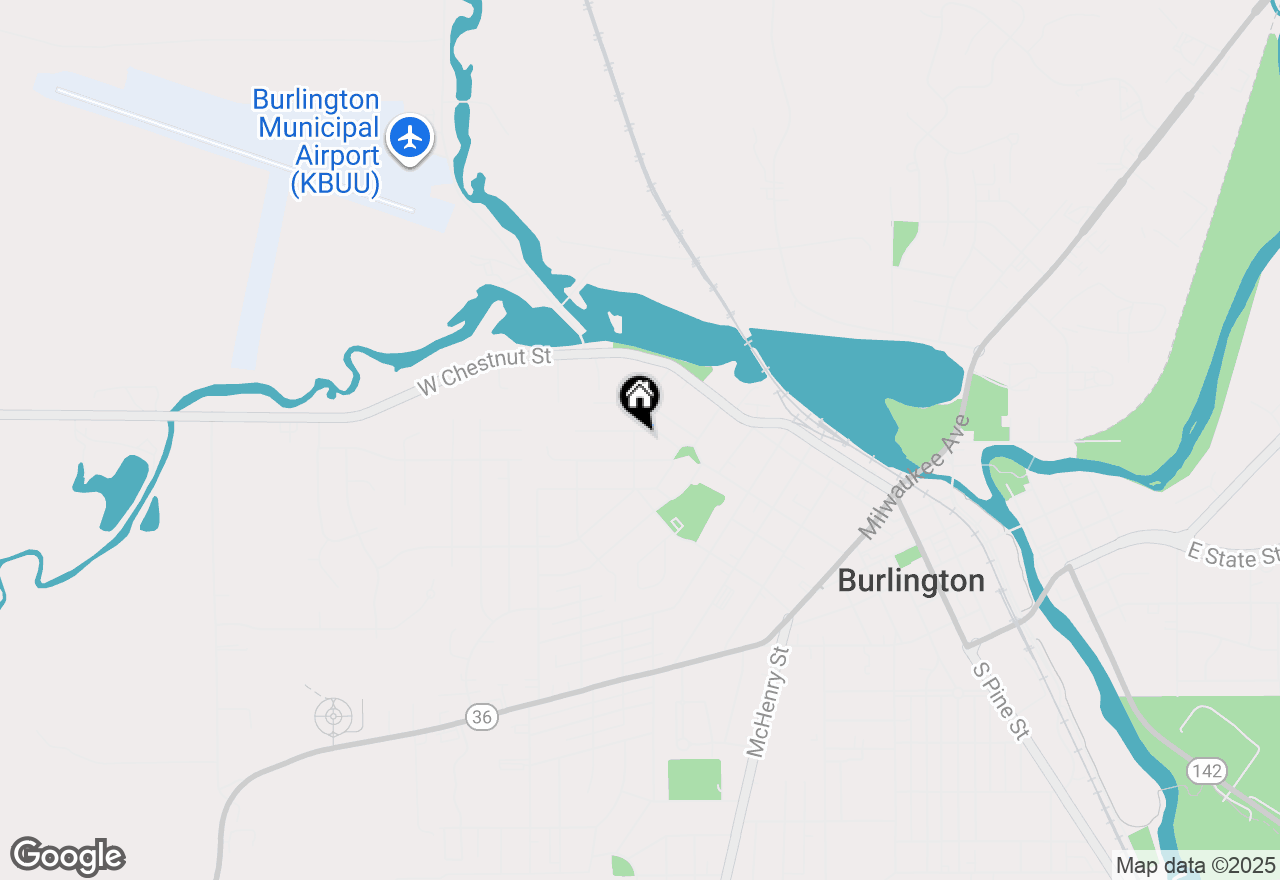 Map of 465 Lewis St, Burlington, WI 53105