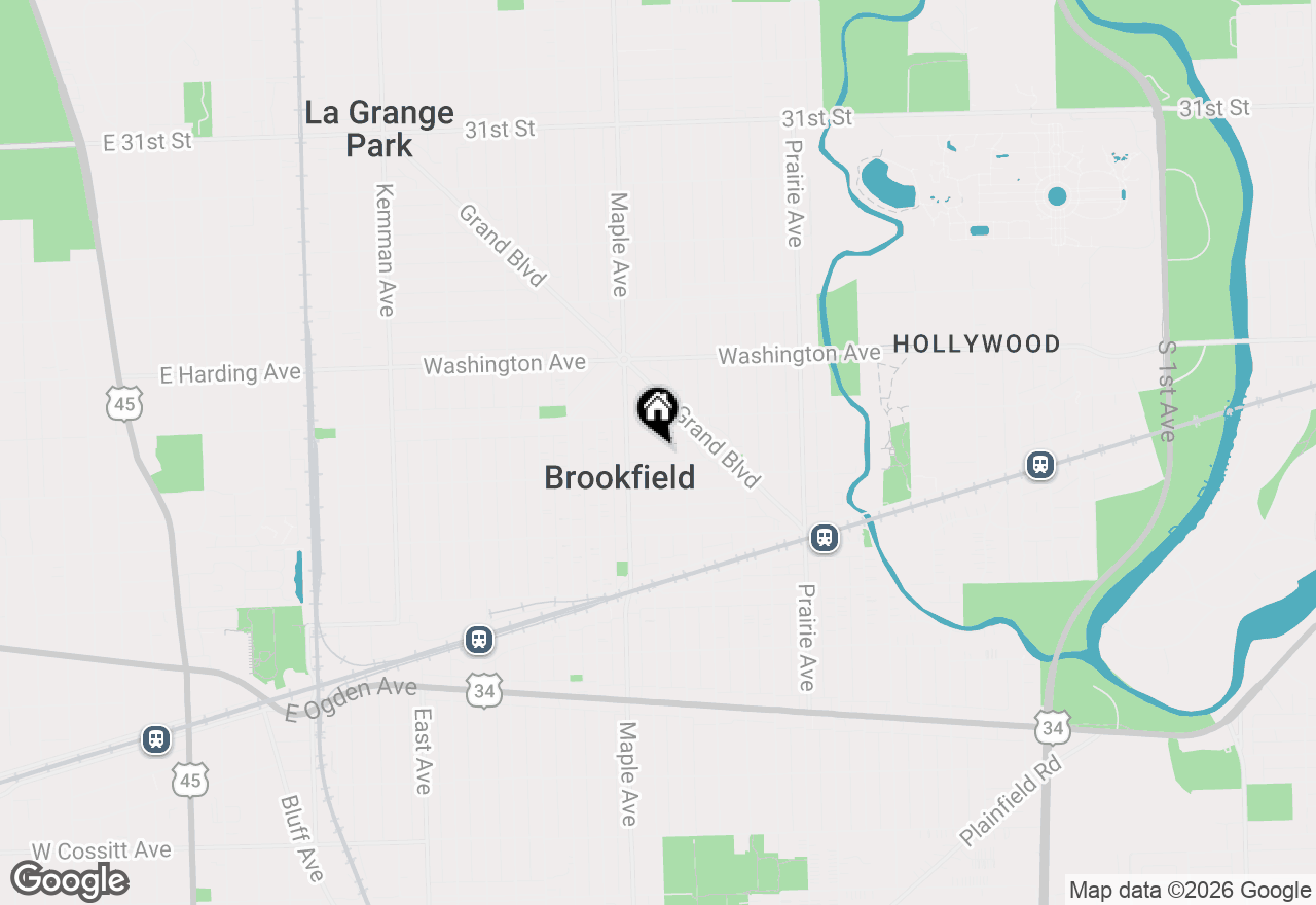 Map of 9123 Sherman Avenue, Brookfield, IL 60513