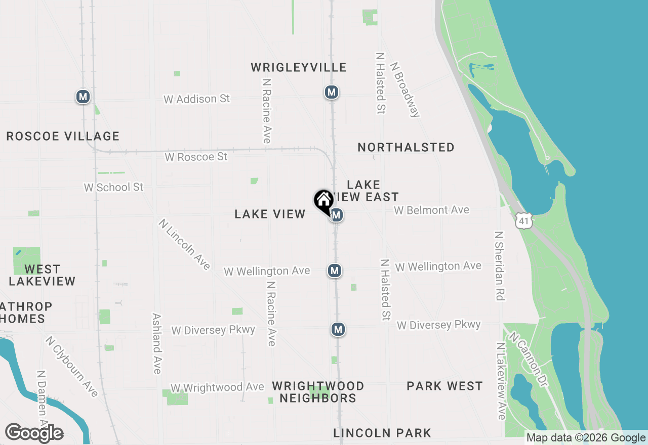 Map of 3140 N Sheffield Avenue #413, Chicago, IL 60657