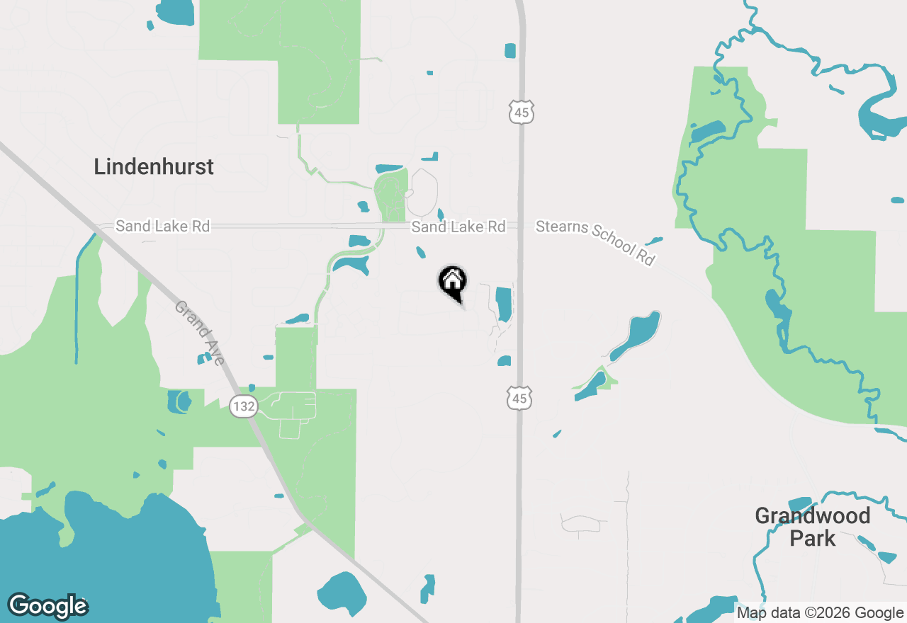 Map of 2888 Falling Waters Drive, Lindenhurst, IL 60046