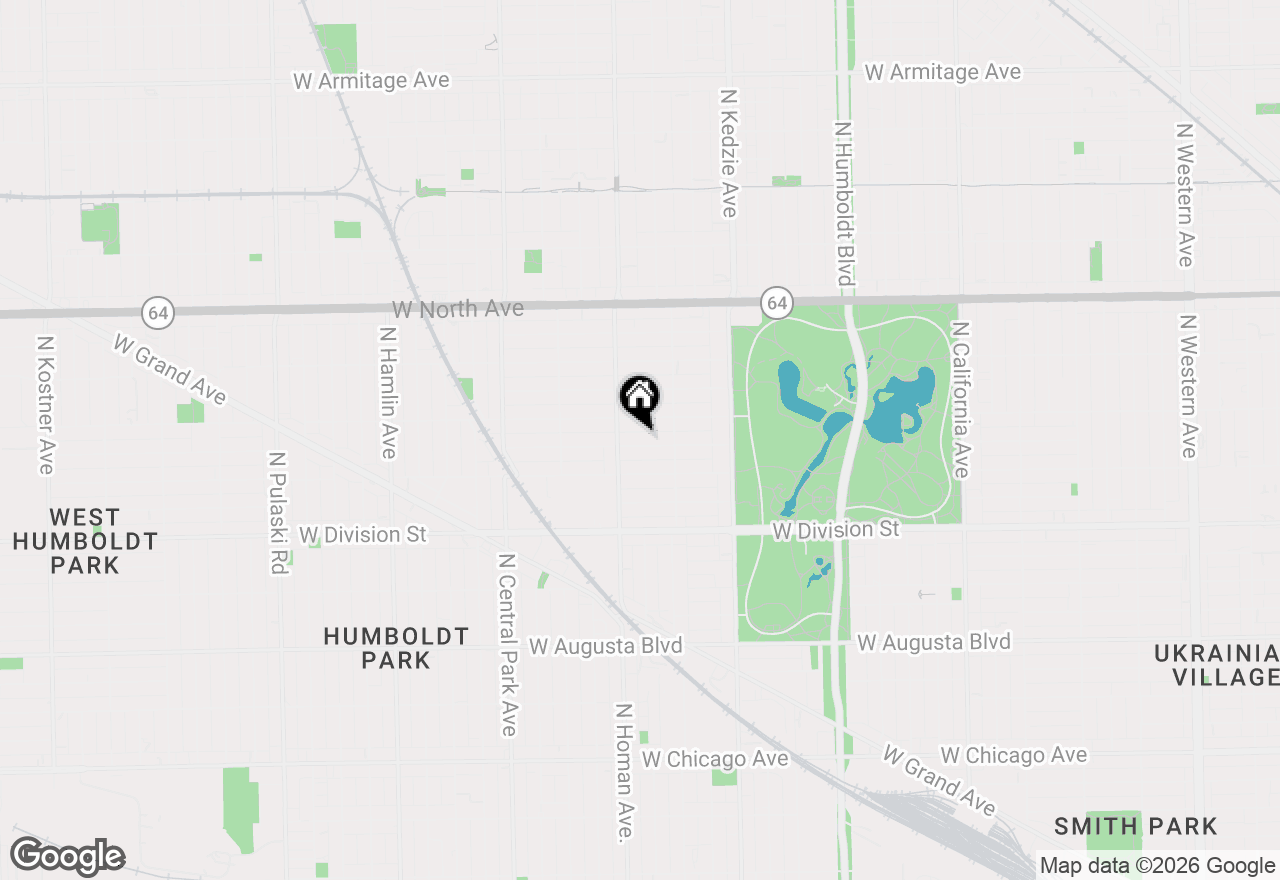 Map of 3336 W Evergreen Avenue #1, Chicago, IL 60651